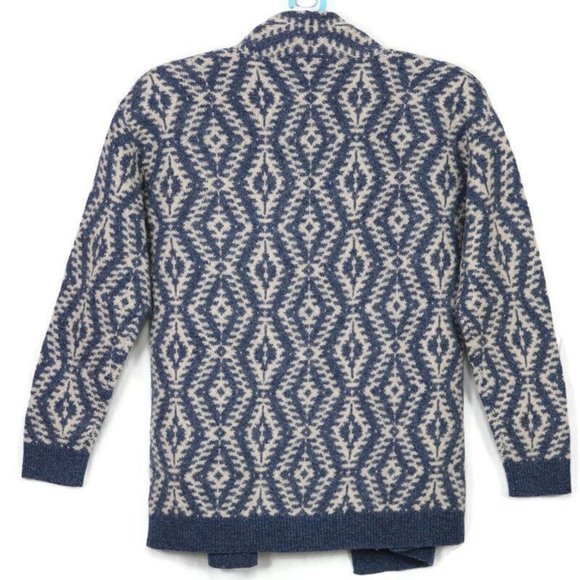 Pendleton‎ Cardigan Sweater Merino Lambs Wool Alpaca Blue M Medium - Picture 2 of 12